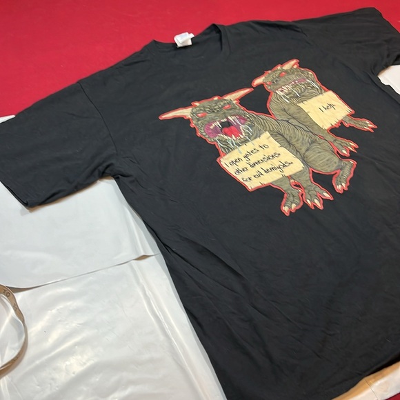 “I open gates to other dimensions for EVIL demigods” funny BLACK MONSTER T SHIRT - Picture 6 of 12